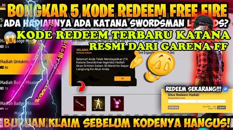 BONGKAR 5 KODE REDEEM FREE FIRE TERBARU HARI INI 4 SEPTEMBER 2022 RESMI