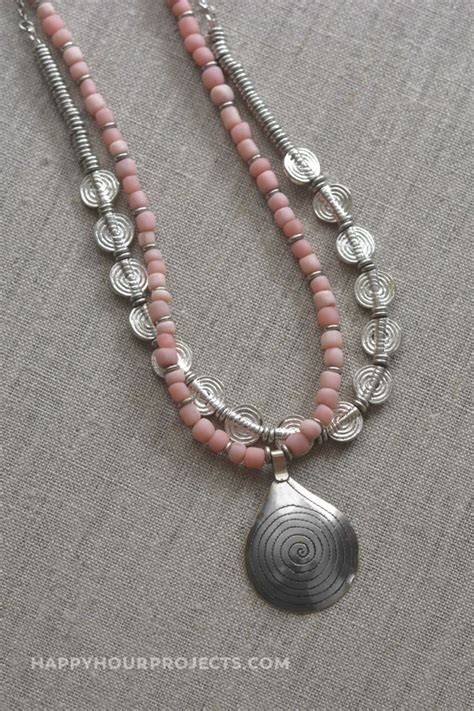 Coral Spiral Diy Necklace Happy Hour Projects Diy Necklace Jewelry Design Beaded Jewelry