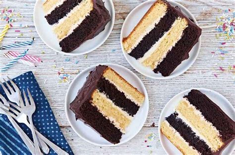 Chocolate Vanilla Layer Cake Vegetarian Recipes