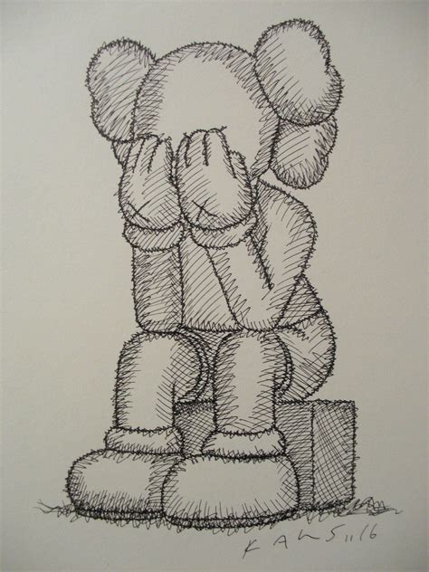 Kaws, Original, Estate, "Not a Print" drawing, painting, art, artwork, Companion, Graffiti ...