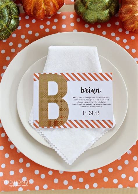 6 Easy Diy Thanksgiving Place Card Ideas The Homes I Have Made