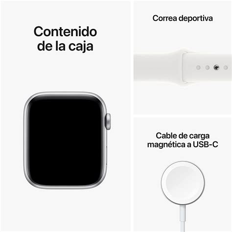 Apple Watch Se 2ª Gen Gps Cell 44mm Aluminium Argent Correa Blanca