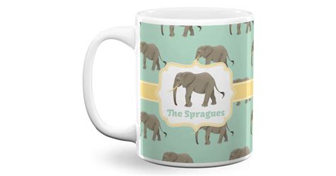 Custom Elephant 11 Oz Coffee Mug - White (Personalized) | YouCustomizeIt