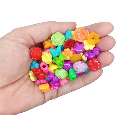 Bright Acrylic Bead Mix 100 Piece Assortment Kandi Bracelet Bulk