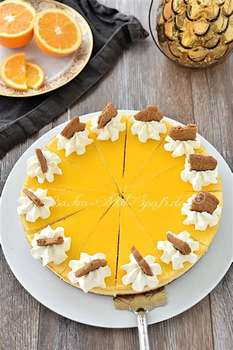 Orangen Käsekuchen mit gezuckerter Kondensmilch Rezept