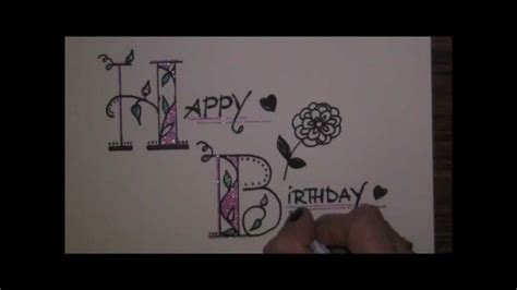 Fancy letters - how to write beautiful creative letters "Happy ... | Fancy writing, Fancy ...