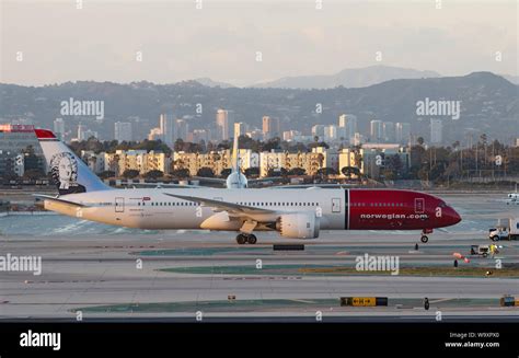 Image Of A Norwegian Air Shuttle Asa Boeing 787 Shown Right After