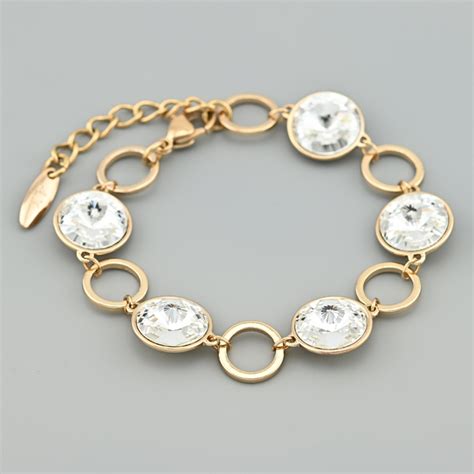 Браслет с кристаллами Swarovski Утонченность 45877 ширина 12 мм цвет ...