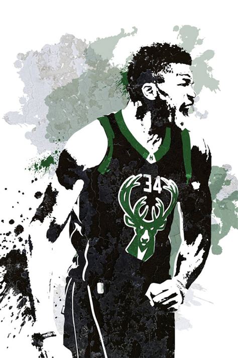 Fan Art Poster Giannis Antetokounmpo Milwaukee Bucks Wall Etsy