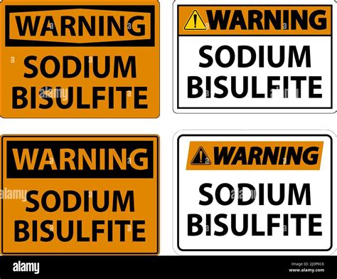 Chemical Warning Sign Sodium Bisulfite Label Stock Vector Image Art