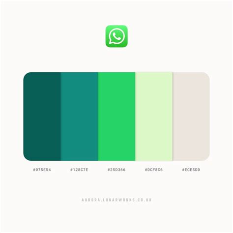 WhatsApp Colour Palette | Logo color schemes, Flat color palette, Color ...