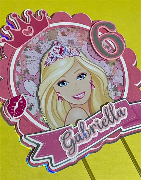 Barbie Cake Topper Shaker Etsy