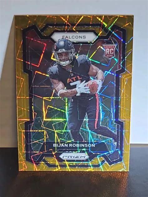 2023 PANINI PRIZM Bijan Robinson RC Orange Lazer Prizm 305 Falcons