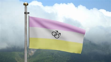 Premium Photo Polysexuality Flag Waving In The Wind Close Up Of