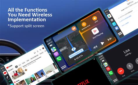 Wireless CarPlay Adapter With Netflix YouTube Google Play Android Auto