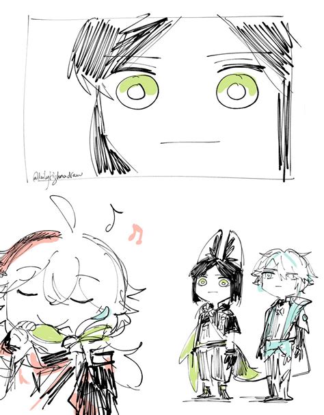 Daily Tighnari Doodle On Twitter Good Luck With Kazuha And