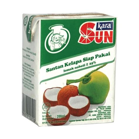 Jual Sun Kara Santan Kelapa Siap Pakai Kemasan Ml Ml Super Murah