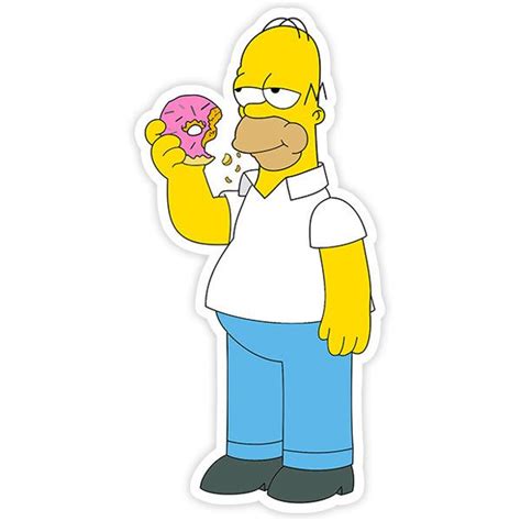 Sticker Homer Simpson eating donuts | MuralDecal.com