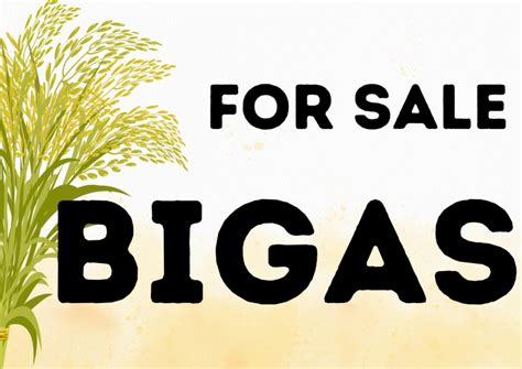 Bigas For Sale Laminated Signage A Size Lazada Ph