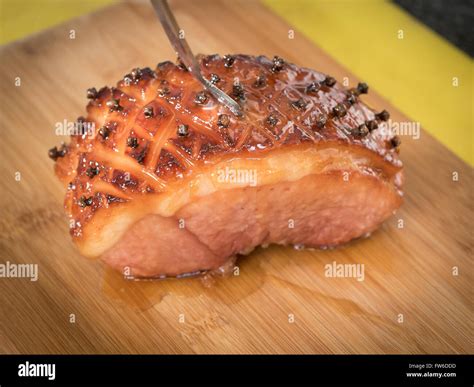 Traditional Honey Glazed Ham Ready For The Holidays Stock Photo Alamy