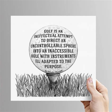 Fathers Day Golf T Golf Is Ineffectual Quote Wall Art Golf