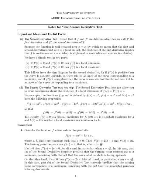 5f8kavokeeilxxl Zerz A Notes The Second Derivative Test Pdf Maxima And Minima Quadratic