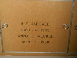 Herman Emil Jaeckel 1860 1953 Memorial Find A Grave