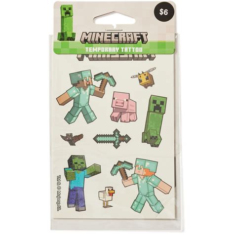 Minecraft Kids Tattoo Pack - Multi | BIG W