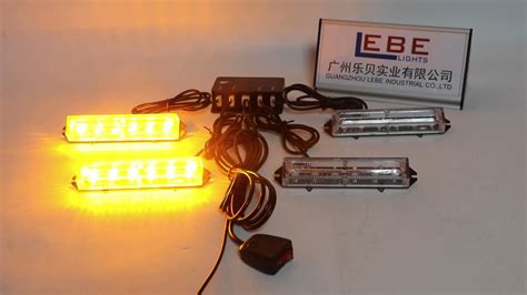 Lb1012 4 Amber Led Grille Strobe Light Youtube