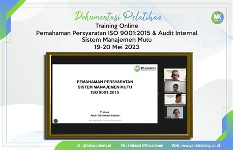 Pengalaman Pelatihan Online Awareness Audit Internal Sistem