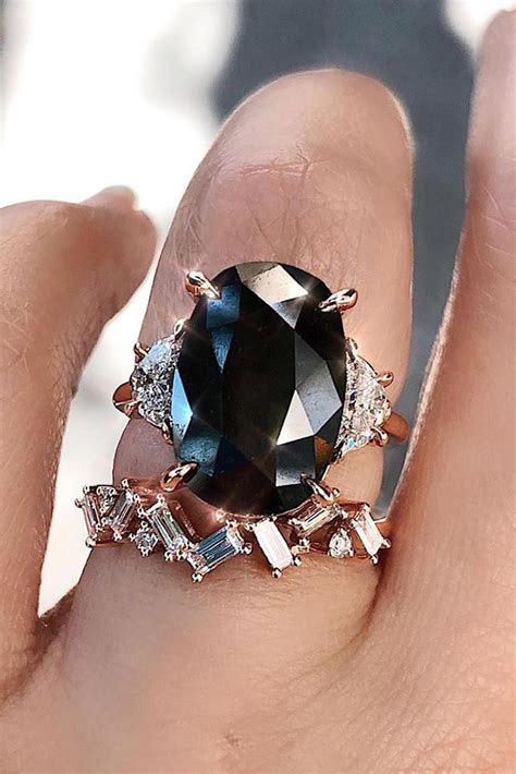 24 Unique Black Diamond Engagement Rings | Oh So Perfect Proposal