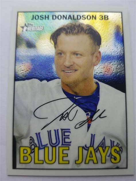 Josh Donaldson Topps Heritage Chrome Parallel Thc Ebay