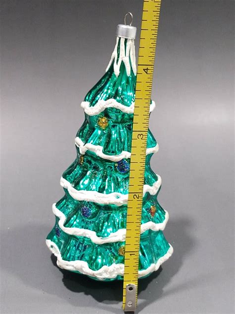 Christmas Tree Blown Glass Christmas Tree Ornament 4 12 Ebay