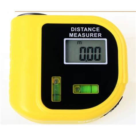 Mini 15 Meters Ultrasonic Distance Measurer With Bubble Level LCD Laser