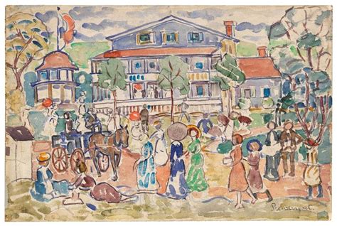 Summer Hotel Maine Works Maurice Prendergast Painting Art