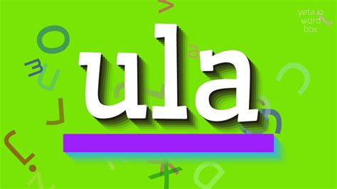 How to say "ula"! (High Quality Voices) - YouTube