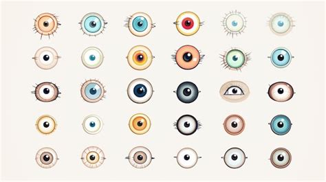 Premium Vector A Collection Of Colorful Eyes With Different Colors