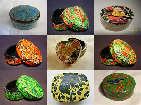 Indian Kashmiri Papier Mache Jewelry Boxes Jewellery India