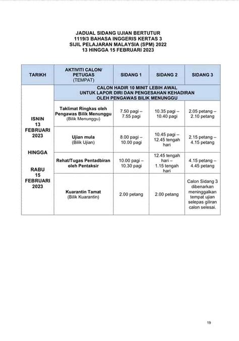 Spm 2024 2025 Jadual Waktu Dacie Dorothy