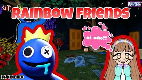 ROBLOX Joguei RAINBOW FRIENDS pela primeira vez será que eu escapei