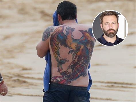 Ben Afflecks Massive Very Real Phoenix Back Tattoo Gets Torched After