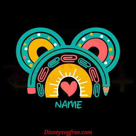 Free Custom Disney Teacher Svg Disney Back To School Svg File