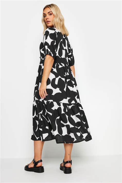 Yours Plus Size Black Abstract Print Shirt Dress Yours Clothing