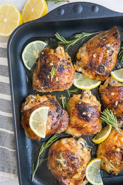 Baked Garlic Lemon Rosemary Chicken The Roasted Root