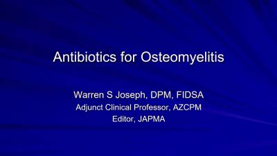 Antibiotics for Osteomyelitis