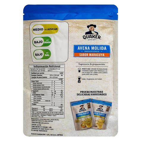 Avena Molida Quaker Instant Nea Maracuy G