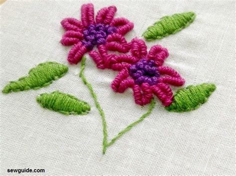 Make A Bullion Knot Stitch Easy Bullion Embroidery Designs Sewguide