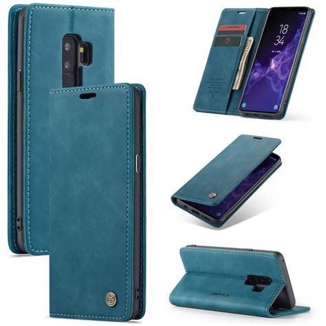 Caseme Samsung Galaxy S9 Plus Wallet Kickstand Case Blue