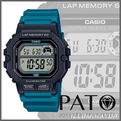 Reloj Casio WS 1400H 3AVEF Collection Sporty 60 Laps Square