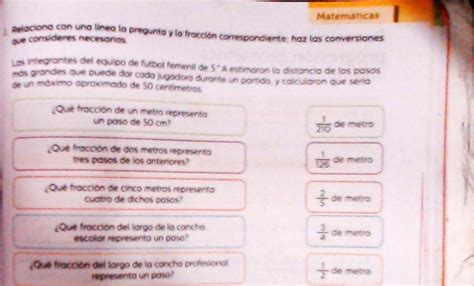 relaciona con una línea la pregunta y la fracción correspondiente haz